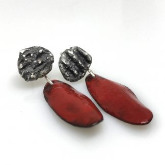 Red Enamel Earrings - Red Is For Passion