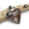 SOLD Heart Necklace - Moss Agate & Amethyst