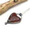 SOLD Heart Necklace - Red Lightning Agate - Image 3