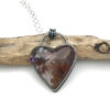 SOLD Heart Necklace - Moss Agate & Amethyst - Image 2