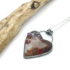 SOLD Heart Necklace - Moss Agate & Amethyst - Image 3