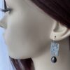 SOLD Pearl Earrings - Oxidized Sterling Silver &  24K Gold - Image 2