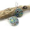 Plique-a-Jour Earrings - Fine Silver & Enamel Bubble Earrings