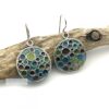 Plique-a-Jour Earrings - Fine Silver & Enamel Bubble Earrings - Image 2